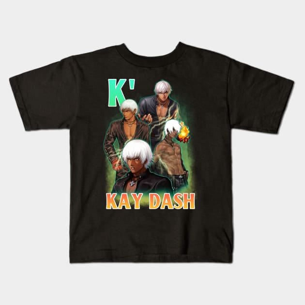 Bootleg Anime K KOF Kids T-Shirt by clvndesign